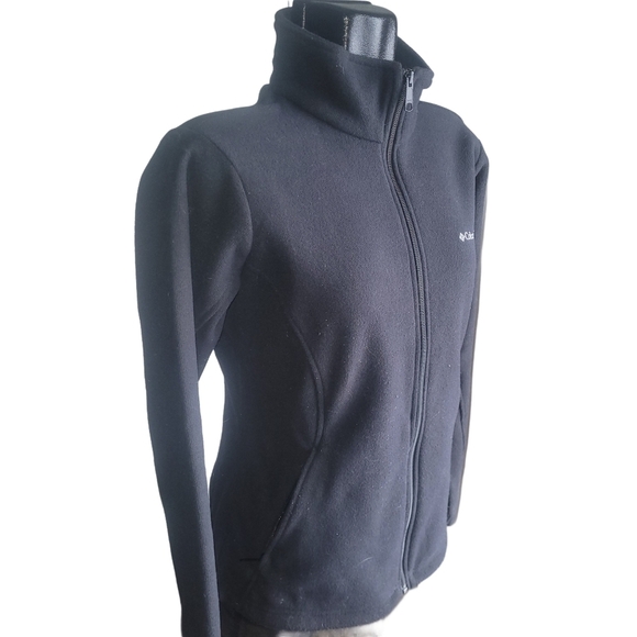 Black Columbia Full Zip Omni-heat Thermal Comfort Soft Shell Jacket M - Picture 3 of 6